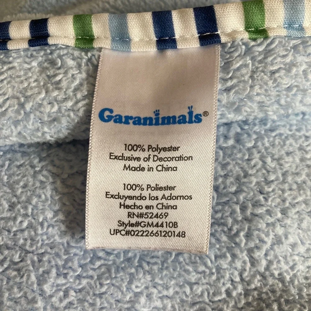 Garanimals Puppy Dog Baby Blanket Baseball Blue Stripes 28 x 39
